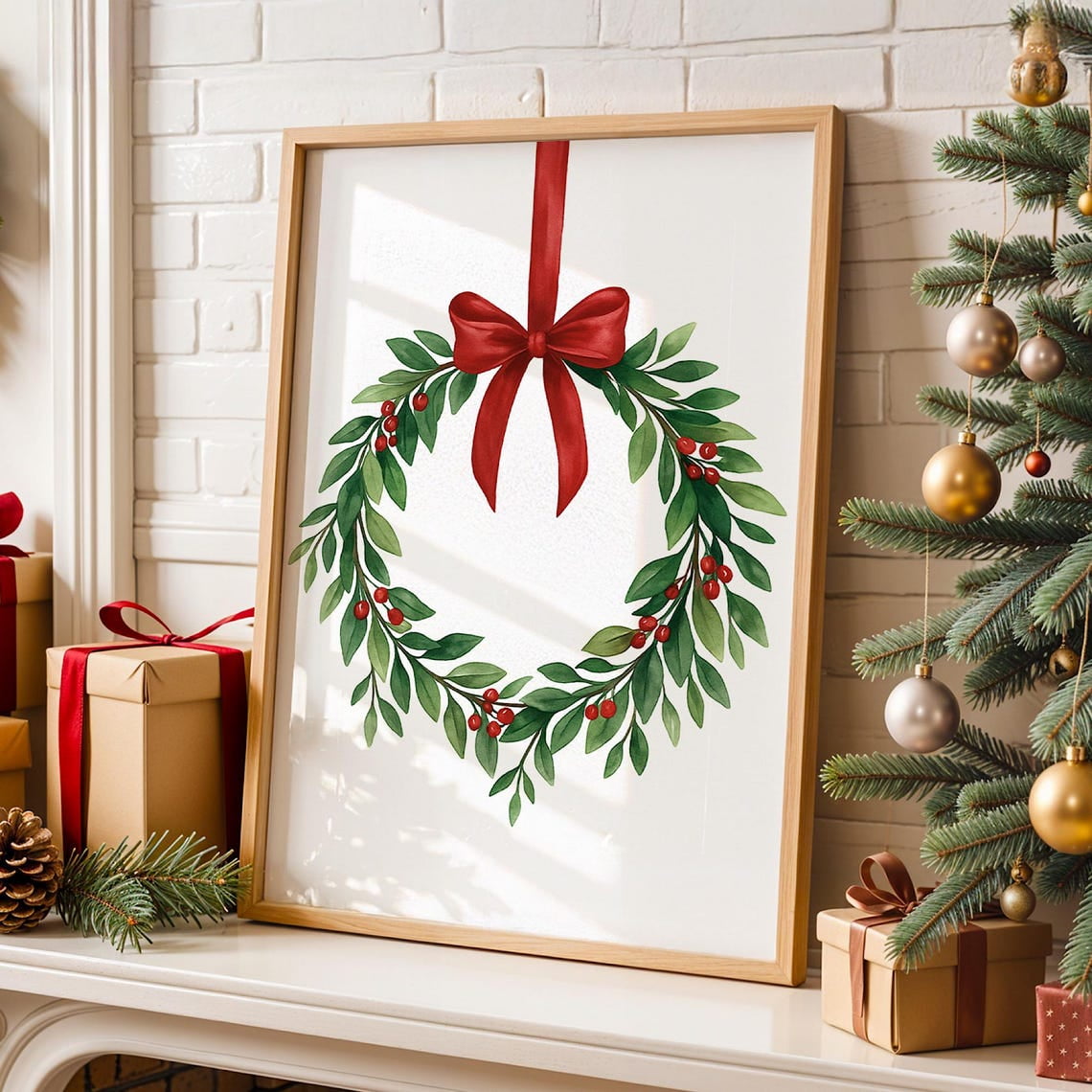 Wreath Nursery Poster Nursery Gallery Wall Home Bedroom And Living Room Decor