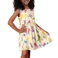 thumbnail image 5 of Sleeveless Girls Dress with Bunny and Butterfly Print Easter Crew Neck Casual Fit Soft Fabric for Daily Wear and Parties, 5 of 5