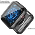 thumbnail image 3 of Phmnkl 2 Pack Hard PC Case Built in Tempered Glass Compatible with 2022 Apple Watch Ultra 49mm, Ultra-Thin Protective Case with Screen Protector for iWatch, Shockproof Cover with Button, Transparent, 3 of 16