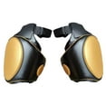 thumbnail image 1 of Almohadillas de muslo para Muay Thai, almohadillas de patada para Muay Thai, EVA, protección profesional para muslos de entrenamiento de golpes Oro negro, 1 of 8