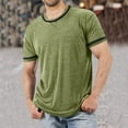 thumbnail image 2 of Men Summer Tops Tops Mens Quick Men plus Size Olive Kimono Mens Athletic Short Sleeve Small Shirt Shirts Striped Long Sleeve Tall T Shirts Athletic T Shirt Tees Fashion Deep V Green 3XL, 2 of 5