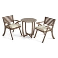 thumbnail image 3 of Christopher Knight Home Coronado Outdoor 3-piece Wood Bistro Set by  - N/A Teak Finish, 3 of 5
