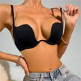 thumbnail image 2 of IWRICH Women's Plus Size Bras Underwire Deep V-Neck Push up Bra High Support Elegant Bralettes Black 75B, 2 of 4