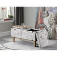 thumbnail image 4 of ORE International 17" Tall Polyurethane Flip Storage Bench in Beige, 4 of 5
