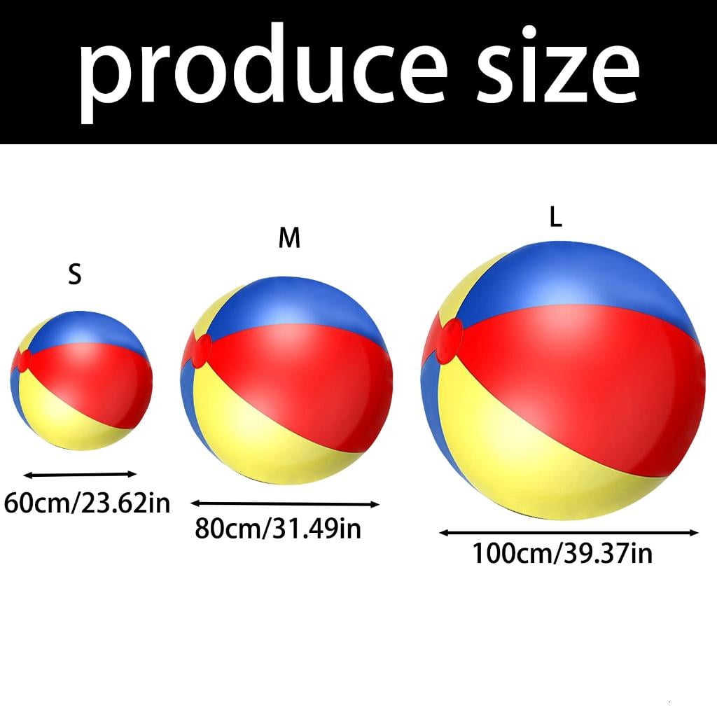 Large Colorful Football Sports Training Outdoor Game Beach Elastics Ball for Swimming Carnivals Event