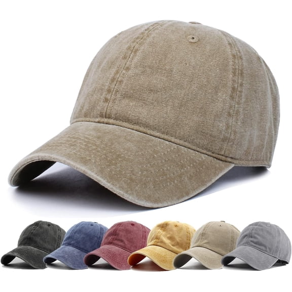 Minzimin Men Women Washed Distressed Twill Cotton Baseball Cap Vintage Adjustable Dad Hat