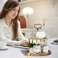 thumbnail image 1 of Spring Tiered Tray Decoration Simplicity Style Tray Decoration Farmhouse Tray Decoration Coffee Bar Items Decorations Home Decorations for Kitchen Coffee Metal Serving Tray Large Coffee Table Trays, 1 of 3
