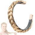 thumbnail image 1 of CHOK Bandeau Dur Tressé pour Cheveux pour Femmes - Pièce de Mode Perruques Fraîches Rétro Tresses Épingle à Cheveux Deux Brins, 1 of 7