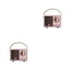 thumbnail image 4 of Monstrate Altavoz ABS compatible con Bluetooth 5,0, electrochapa con batería, tarjeta de memoria bonita antigua, reproductor de música USB, Rosado 2piezas, 4 of 6