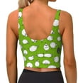thumbnail image 2 of Yiaed Funny Sheep Doing Yoga Print Ladies Waistcoat Women Sports Vest Vest Sports Women Sports Top Yoga Vest for women-Medium, 2 of 8