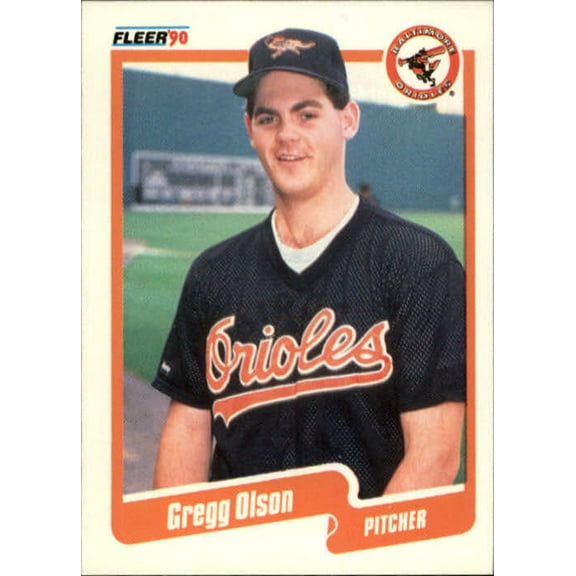 1990 Gregg Olson Fleer Baseball Card #184
