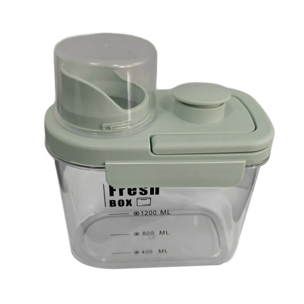 Ahorro de soporte de arroz, contenedor de almacenamiento con recipiente hermético para cereales, arroz, comida para mascotas, dispensador de frijoles Verde S