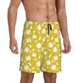 thumbnail image 2 of Sikiie Tulips Flowers Mens Pajama Shorts, Lightweight Lounge Pant with Pockets Soft Sleep Pj Shorts for Men3X-Large, 2 of 6