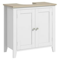 Ditangy Pedestal Sink Storage Cabinet, Under Sink Cabinet, Bathroom Vanity Cabinet -Shape and Adjustable Internal Shelf, White