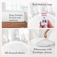 thumbnail image 5 of California Design Den, 100% Cotton, 2 Packs of 4-Piece Queen Sheet Set, Bright White, 5 of 8