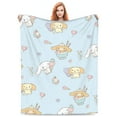 thumbnail image 4 of Cinnamoroll Fleece Blanket Super Soft Cozy Throw Blanket 60"X50", Lightweight Fuzzy Comfy Flannel Blanket Warm Plush Throw Blankets For Couch, Sofa, Bed, 4 of 7