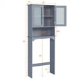 thumbnail image 4 of Yaheetech Free-Standing over-the-Toilet Storage Cabinet Shelf for Bathroom, Gray, 4 of 8