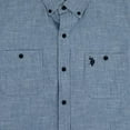 thumbnail image 2 of U.S. Polo Assn. Mens Chambray Blue Long Sleeve Button-Down Shirt Large, 2 of 2