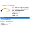 thumbnail image 2 of Front A/C Condenser Fan Control Relay Harness Connector - Compatible with 2005, 2009 Dodge Ram 2500, 2 of 2