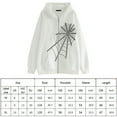 thumbnail image 5 of CreativeArrowy Gothic Punk Spider Web Hooded Sweatshirt for Women, Harajuku Coat with Zipper, Emo Alt Clothing, 5 of 6