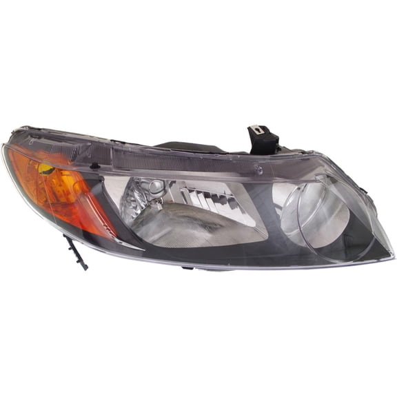 For Honda Civic 2006 2007 2008 Headlight Assembly Passenger Side | Clear Lens | CAPA Certified | Replacement for HO2503125C | 33101-SNA-A02