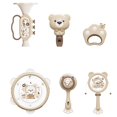 thumbnail image 1 of Brown Kid Musical Instrument Set With Hand Drum Horn Rattle And Whistle Early Education Percussion Toys For Sensory Development And Kid Learning, 1 of 6