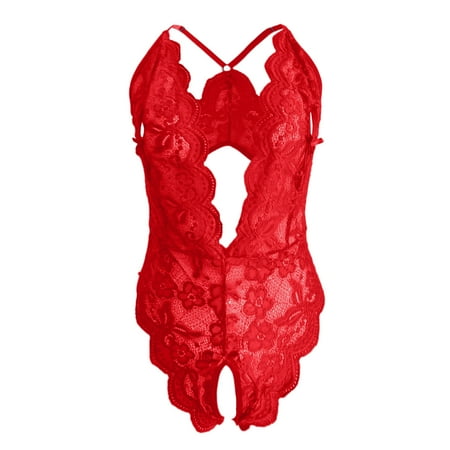 

Vedolay Lingerie For Women Lingerie Set for Women Lace Bustier Set Teddy Lingerie with Garter Belts RD2 L
