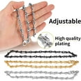 thumbnail image 6 of ChainsHouse Men's Necklaces Stainless Steel Punk Thorns Chains 6mm Width Chunky Chains Gothic Jewelry Gift, 22inch, 6 of 7