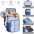 thumbnail image 3 of Sac à Dos Glacière au Design Artistique Floral et Léopard - Grande Capacité 20 L, Multiples Poches pour Plus de Commodité, 3 of 5