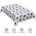 thumbnail image 6 of 60x84inches Nautical Rectangle Tablecloth Blue Anchor Rudder Grey White Stripe Table Cloth Washable and Reusable Fabric Table Cover for Kitchen Dining Room Themed Birthday Wedding Party Decor, 6 of 7
