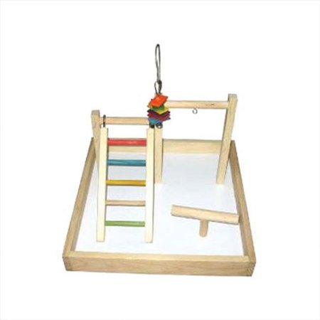 UPC: 0644472990959 | A E Cages Happy Beaks Wood Tabletop Play Station