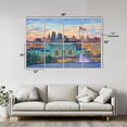 thumbnail image 2 of 8 Pack Art Acoustic Panels Sound Absorbing Kansas City Skyline Union Station Dusk Decorative Soundproof Wall Panels Self Adhesive for Nursery Game Room Bedroom 48"x32", 2 of 7