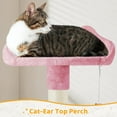 thumbnail image 5 of RONG-3 Sturdy Cat Tree Tower Cozy Kitten Condo Durable Scratching Post with Soft Hammock Basket 54in Indoor Safe Interactive Pet Play Spot,Pink, 5 of 10