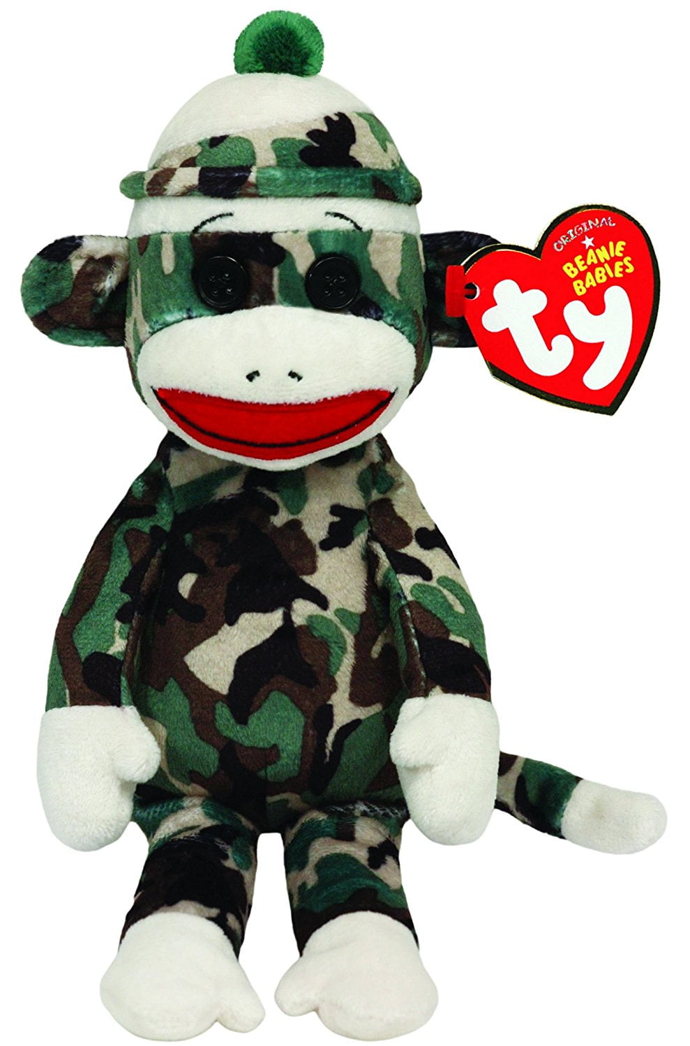 Sock Monkey Doll 9in Patriotic Camouflage Ty Beanie Babie 3up Boys Girls 42083 for sale online 