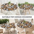 thumbnail image 7 of Halloween Ghost Pumpkin Pattern Round Fitted Tablecloth with Elastic Edge,Dining Table Cover Waterproof,Outdoor Round Tablecloth for Camping,Dining,Indoor and Outdoor, 7 of 7