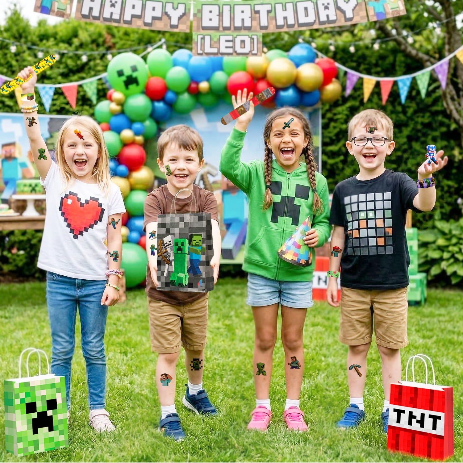 177Pcs Cube Party Favors for Kids, Cube Birthday Party Favors Set- Cube Gift Bags Key Chains Stickers Notebooks etc Cube Party Supplies for Party School