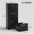 thumbnail image 3 of HOMCOM 3 Drawer File Cabinet with Lock, Vertical Filing Cabinet, Black, 3 of 10