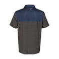 thumbnail image 3 of Izod B12598096 Colorblocked Space-Dyed Sport Shirt, Asphalt & Navy - Extra Large, 3 of 3
