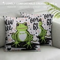 thumbnail image 3 of COMIO  Frog Pillow Covers Just A Girl Who Loves Frogs Pillow Cases,Frogs Throw Pillow Covers,Frogs Lover Gifts,Frog Stuff, 3 of 5