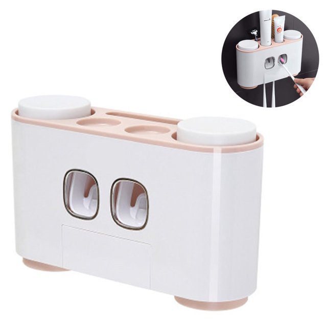 Exprimidor automático de pasta de dientes Vhermosa 4 tazas color rosa