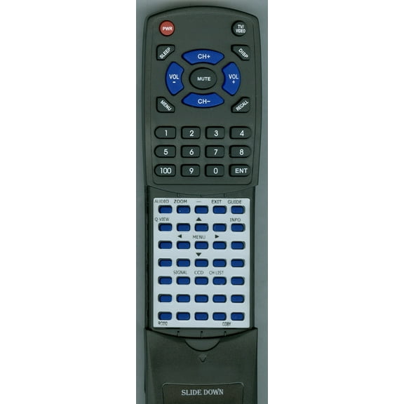 Replacement Remote for COBY RC-032, RTRC032, RC032, DTV102
