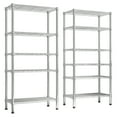 thumbnail image 4 of IVV Multiple Rows Heavy Duty Metal Shelf, NSF Certified Storage Wire Shelving Unit, Adjustable Storage Rack for Garage, Pantry, Kitchen, 62.9"L x 13.78"W x 59.06"H, Silver, 4 of 10