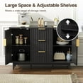thumbnail image 5 of VEANERWOOD 47"Farmhouse Sideboard Storage Cabinets with 2 Doors & 3 Drawers, TV Stand Coffee Bar Cabinet for Living Room, Kitchen, Entryway, 5 of 10