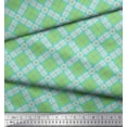 thumbnail image 3 of Soimoi Poly Georgette Fabric Diagonal Check Printed Craft Fabric by The Yard 52 Inch Wide, 3 of 3