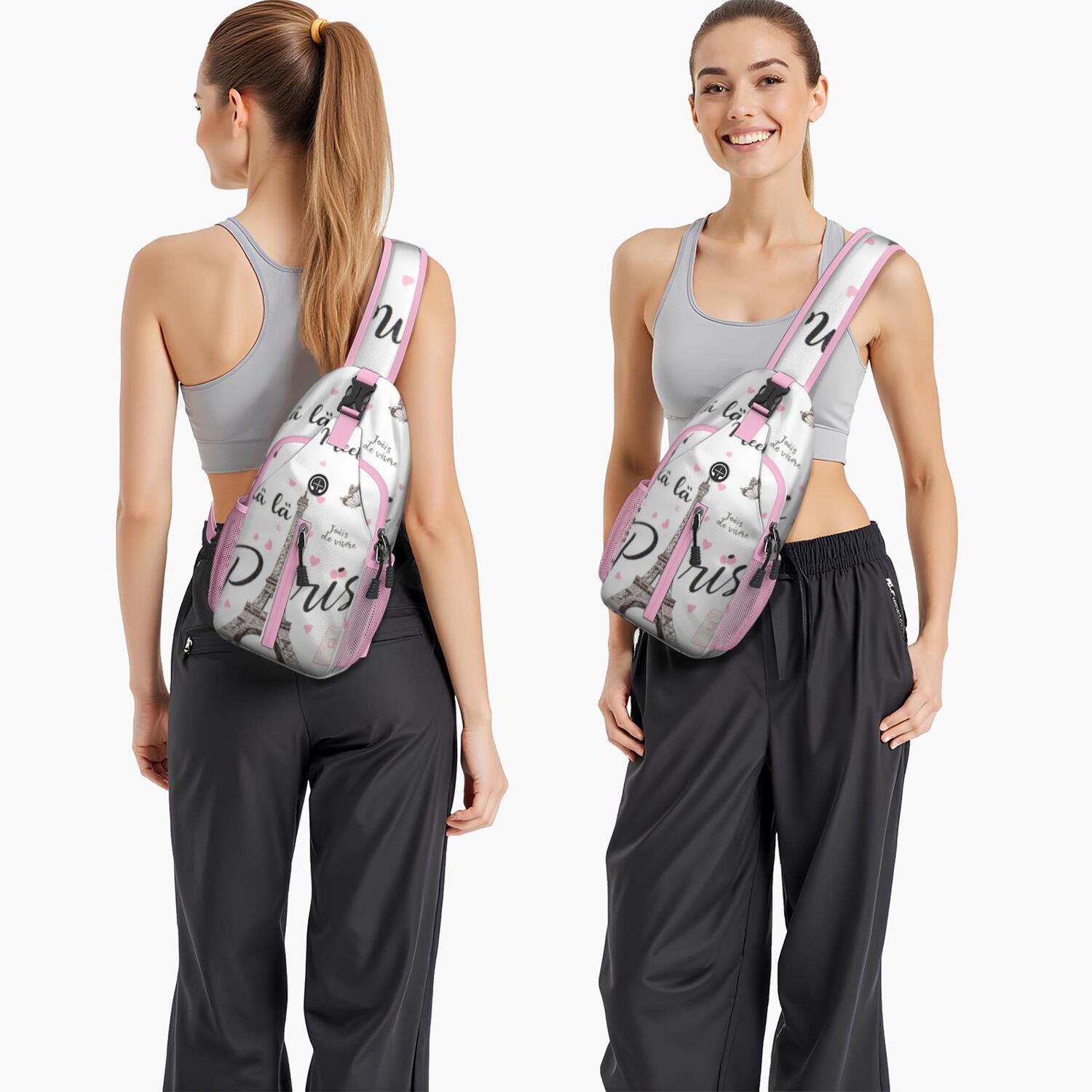 Travel Sling Bag Hiking Casual Sport Daypack Paris Gym Sports Travel Hiking Daypack Backpack Purse for Women Men