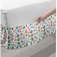thumbnail image 2 of Valentine's Day Bed Skirt, Romantic Theme Colorful Dotted Heart Motifs Image on Plain Background, Elastic Bedskirt Dust Ruffle Wrap Around for Bedding Decor, 4 Sizes, White Multicolor, by Ambesonne, 2 of 2