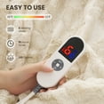 thumbnail image 4 of MARNUR Heated Blanket 72"x84" Faux Fur & Sherpa Electric Blanket with 6 Heat Levels, 10H Timer, LED Display, Machine Washable, Tie-Dye Off-White, 4 of 11
