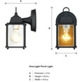 thumbnail image 2 of DESIGNERS FOUNTAIN Ivy Trail Outdoor Patio Lights, Pack of 2 Exterior Wall Sconce, Clear Glass Light Fixture Set, Black, 2 of 5