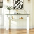 thumbnail image 4 of Rectangle Glass Console Table, 47.2" 2-Tier Modern Narrow Table with Storage Shelf for Hallway, Entryway, Living Room, 4 of 7