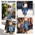 thumbnail image 6 of EMMIOL Y2k Baggy Denim Shorts for Women Wide Leg Mid Rise Bermuda Streetwear Boyfriend Shorts with Pockets, 6 of 9